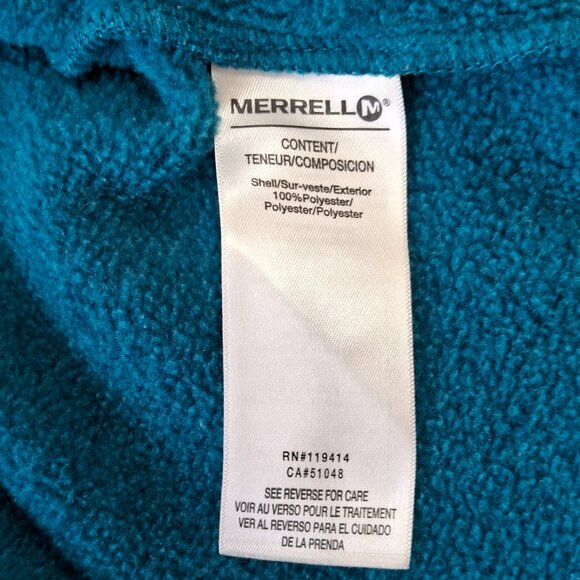 Merrell Fleece Sweater Button Neck Cable Knit - Picture 11 of 11